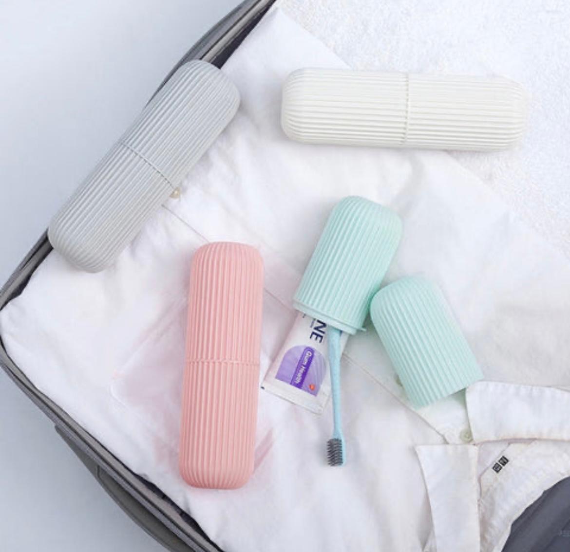 Portable Toothbrush & Toothpaste Travel Case | Multipurpose Toothbrush Holder Box for Bathroom, Travel & Camping