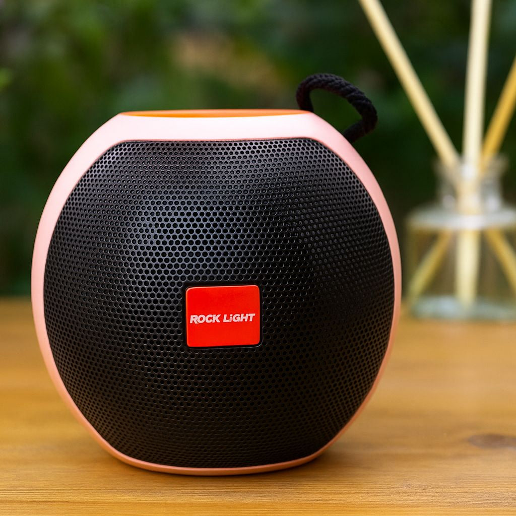 Rock Light Portable Bluetooth Speaker with FM Radio, Wireless Connectivity & Powerful Bass