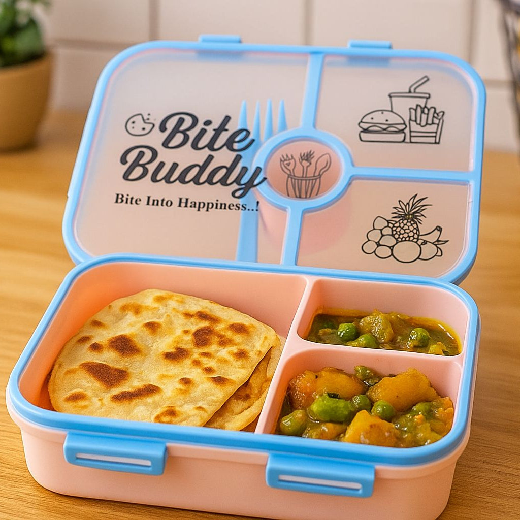 4-Compartment Tiffin Box for School & Office | Lunch Box for Kids & Adults | Leak-Proof, Durable & BPA-Free
