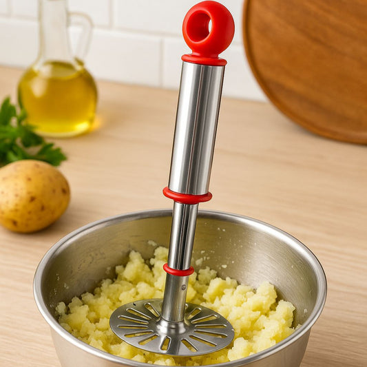 Stainless Steel Potato Masher with Comfortable Grip – Heavy Duty & Rust-Resistant
