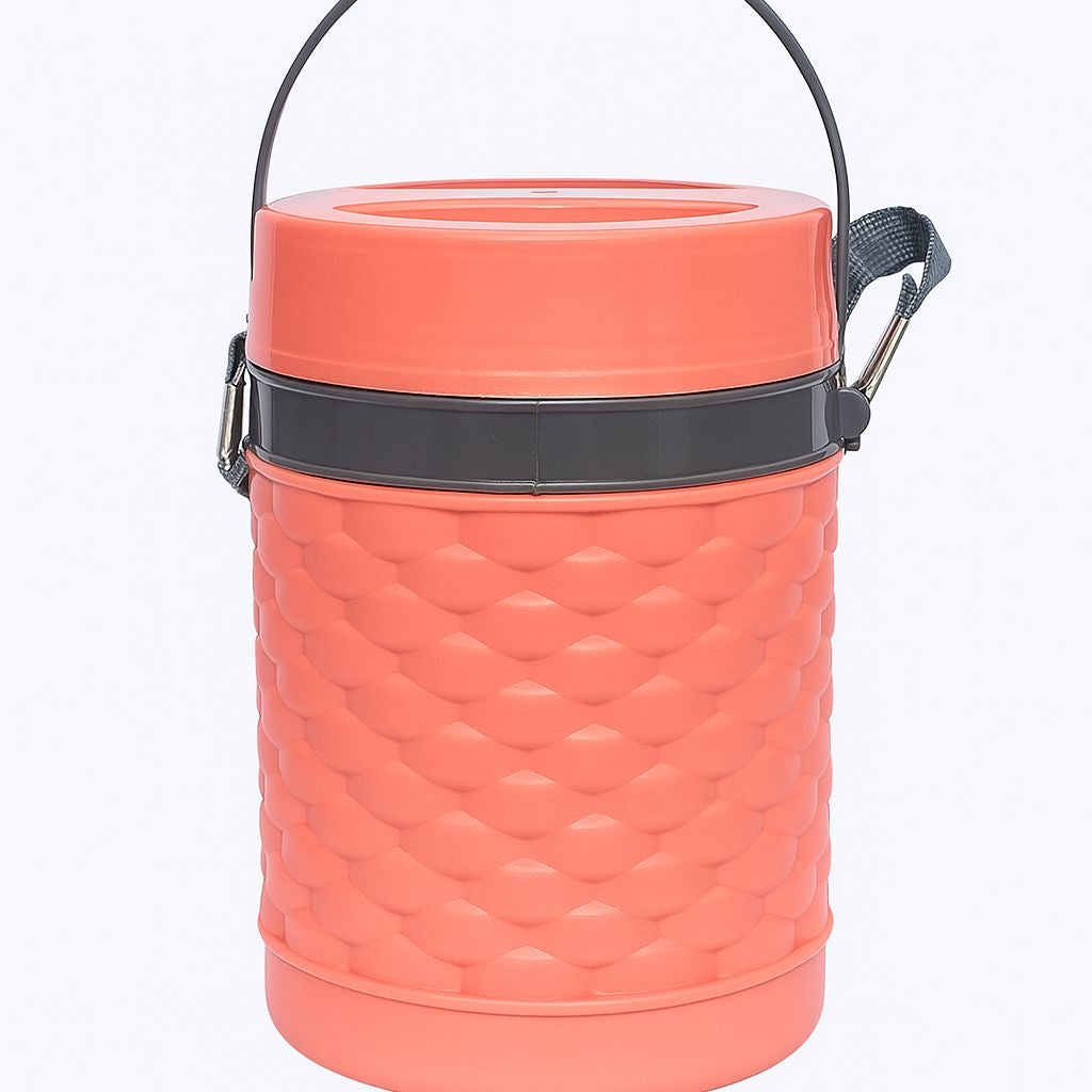 4-Tier Stainless Steel Insulated Lunch Box with Thermal Carry Case – Leak-Proof & Portable Tiffin for Office, School & Travel